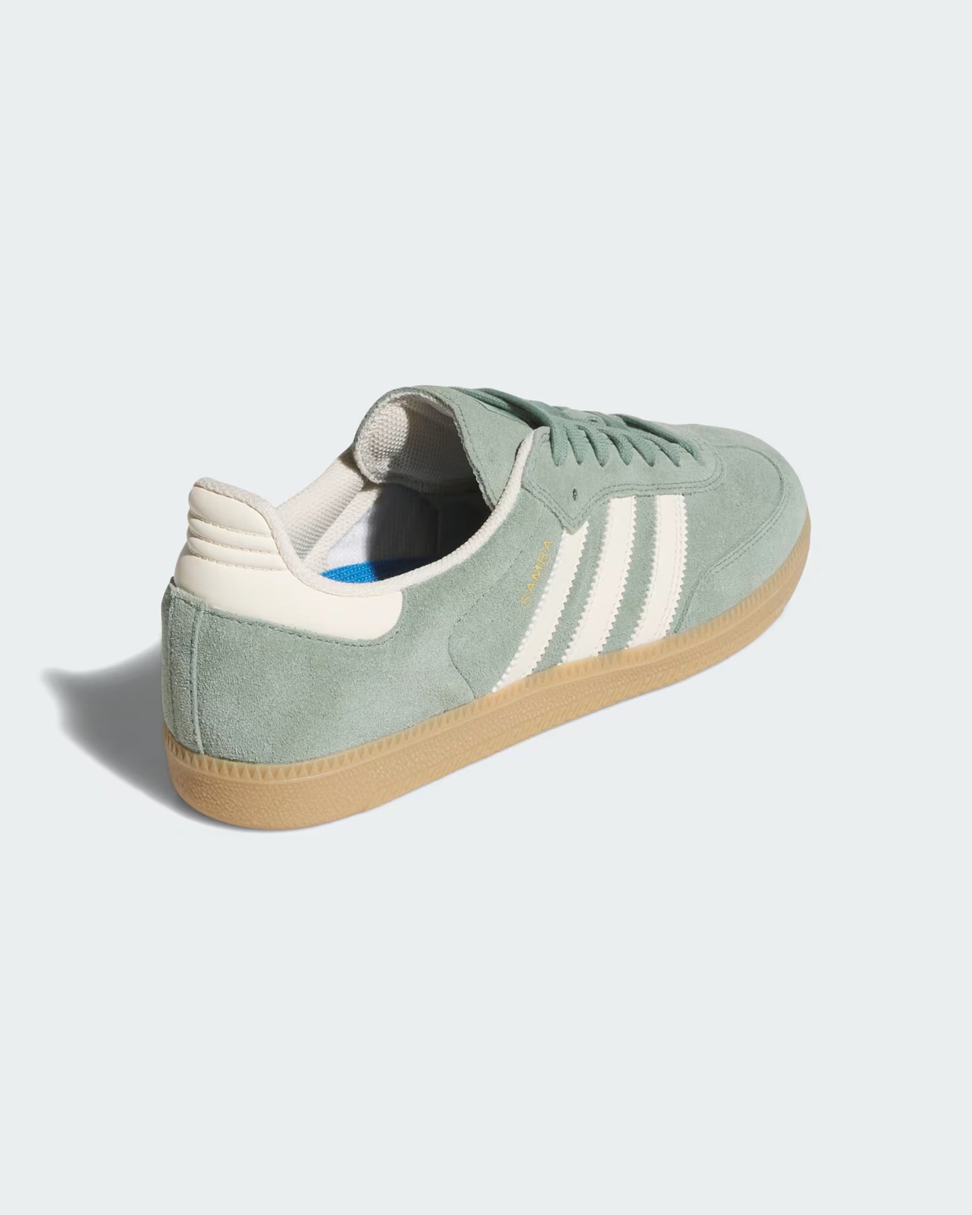 Adidas Samba ADV Shoes - Silver Green / Wonder White / Gold Metallic