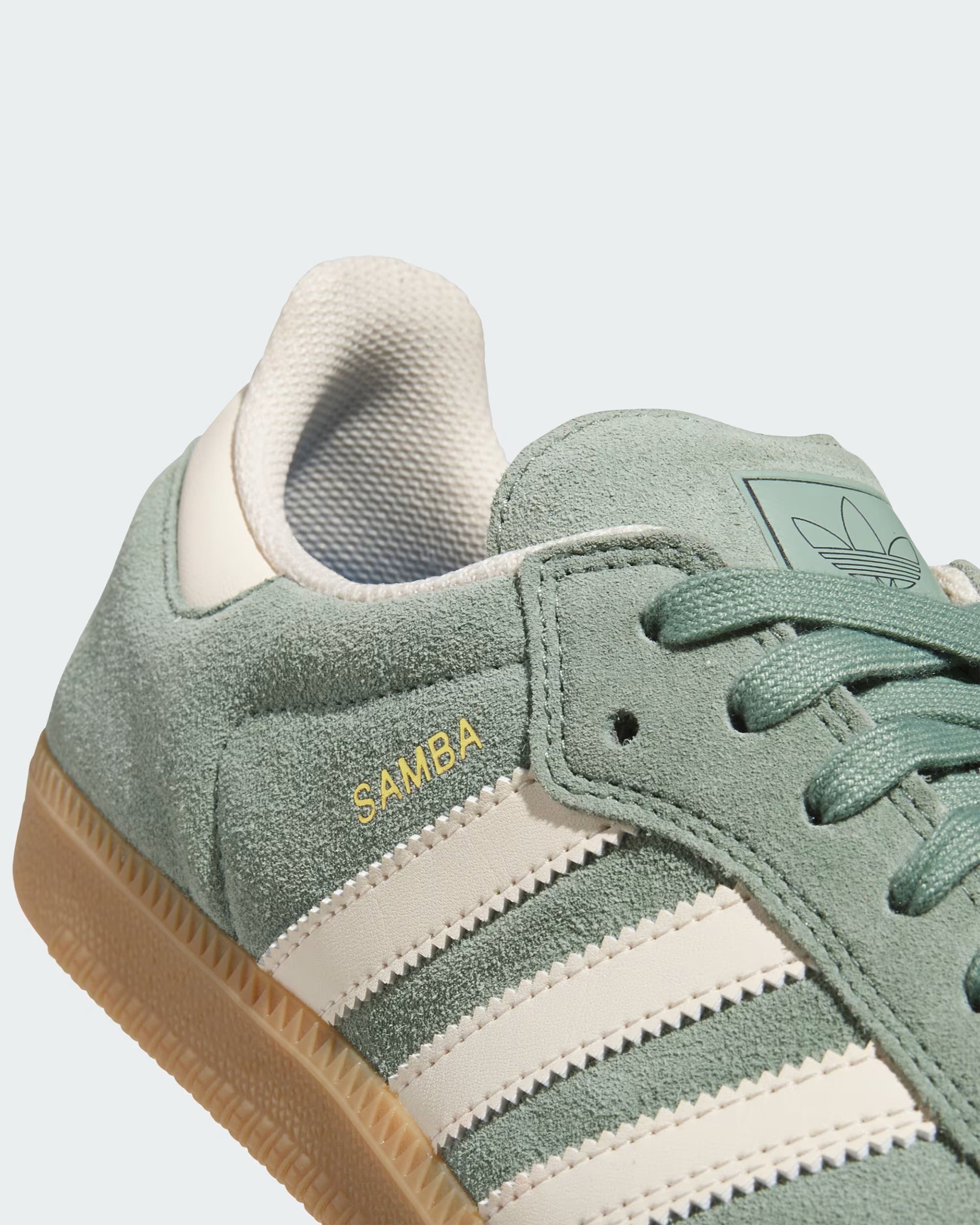 Adidas Samba ADV Shoes - Silver Green / Wonder White / Gold Metallic
