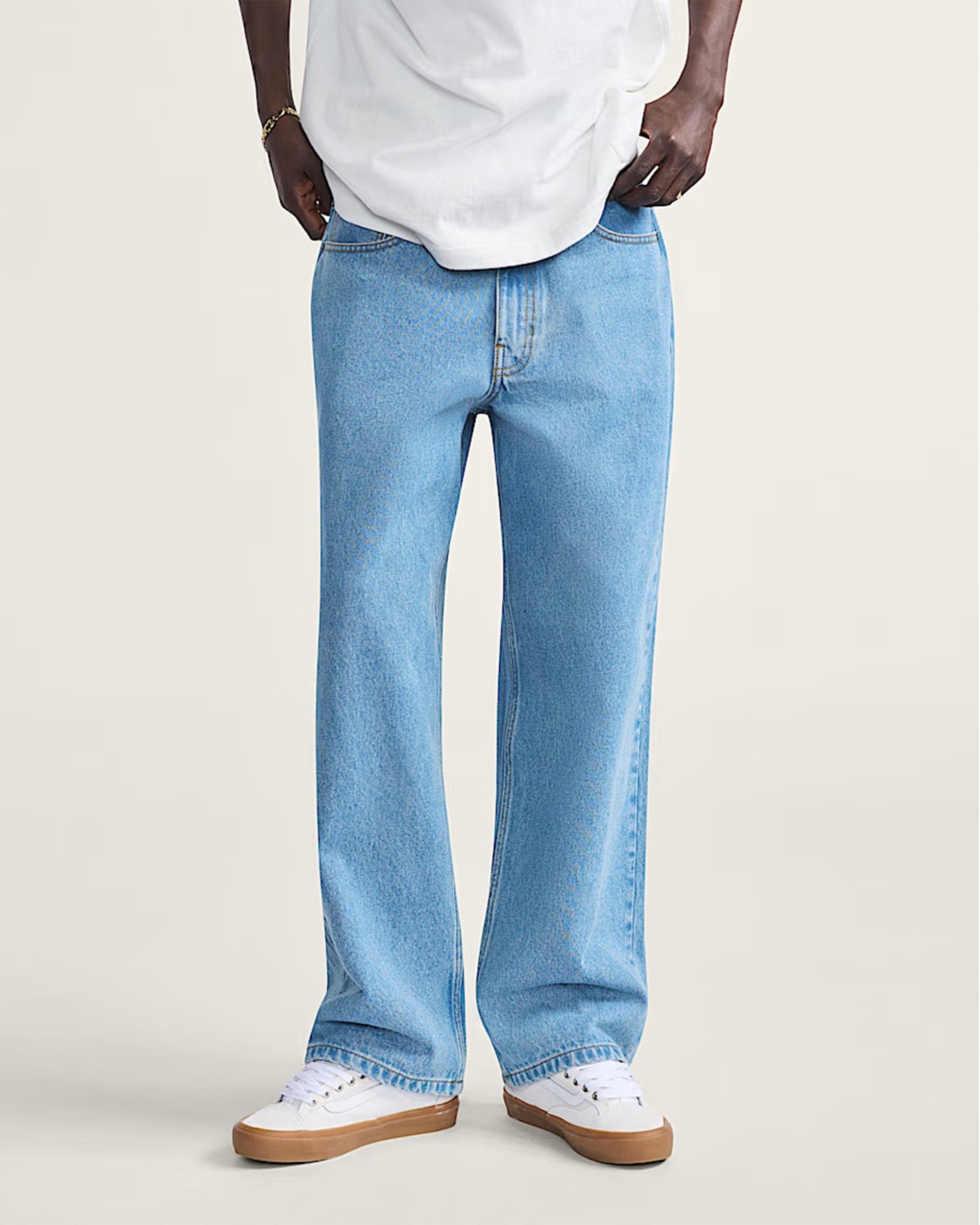 Check-5 Baggy Denim Pants - Stonewash Blue