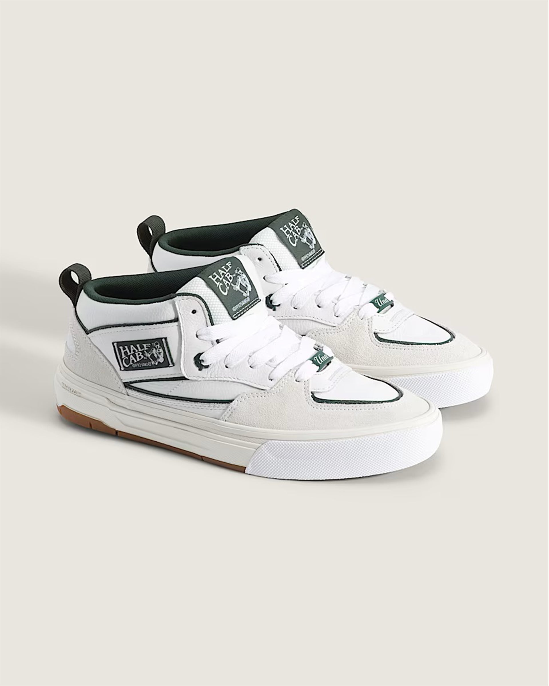 Vans Skate Half Cab Wafflecup Shoe - Una Farrar Utility Block Blanc De Blanc