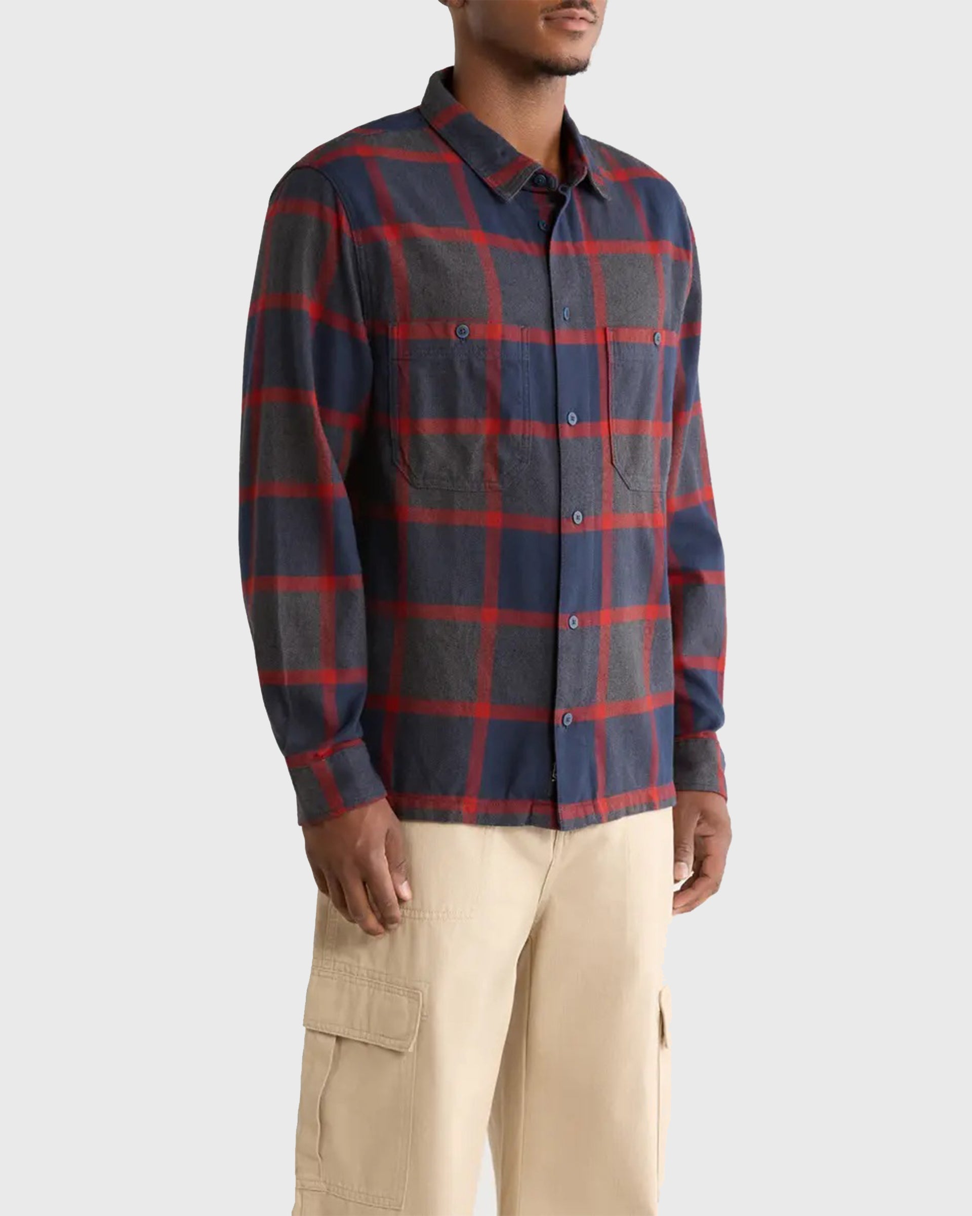 Vans Larkspur Plaid Flannel - Parisian Night/Poppy Ember
