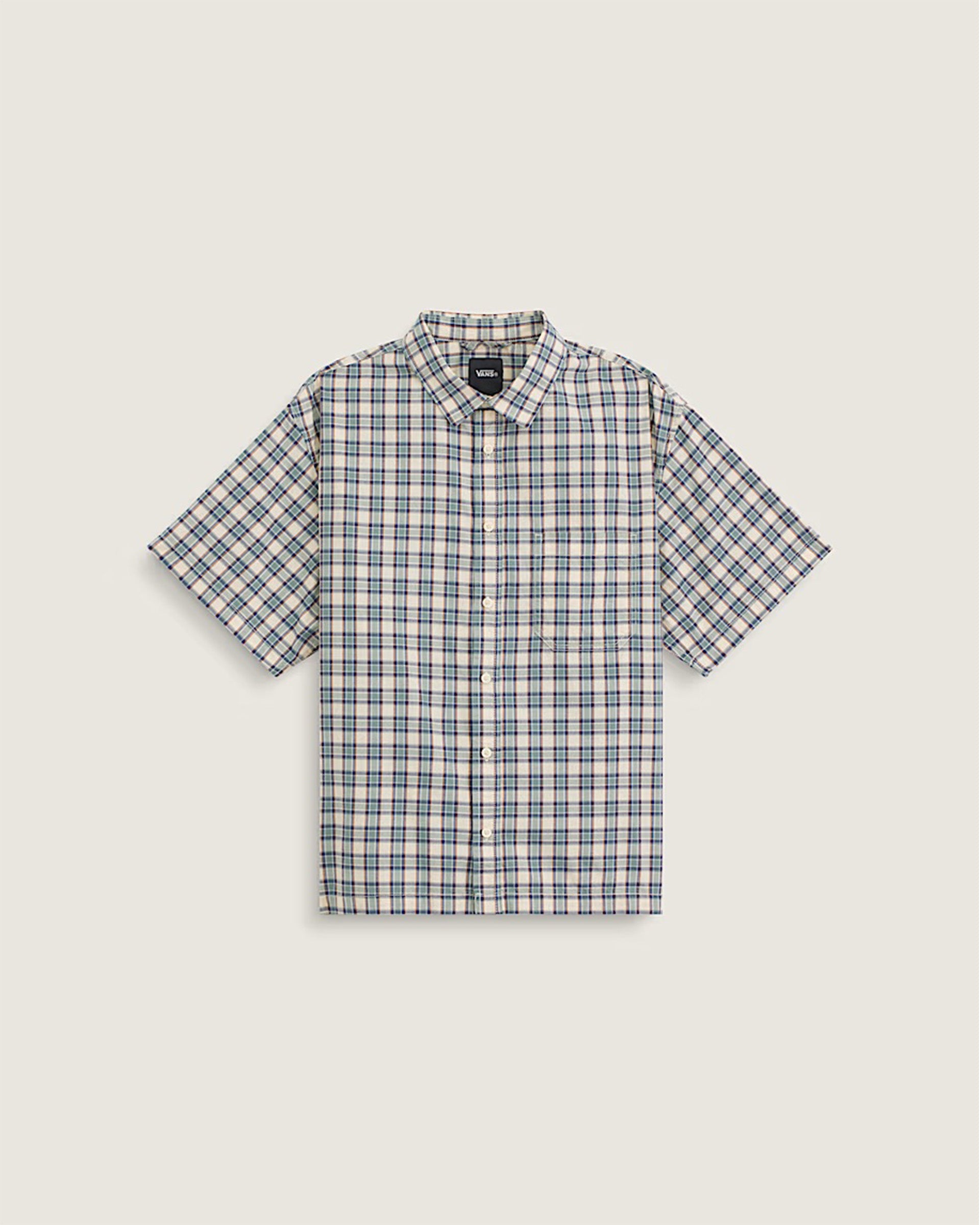 Vans Larkspur Timber Plaid Short Sleeve Shirt - Almond Crisp