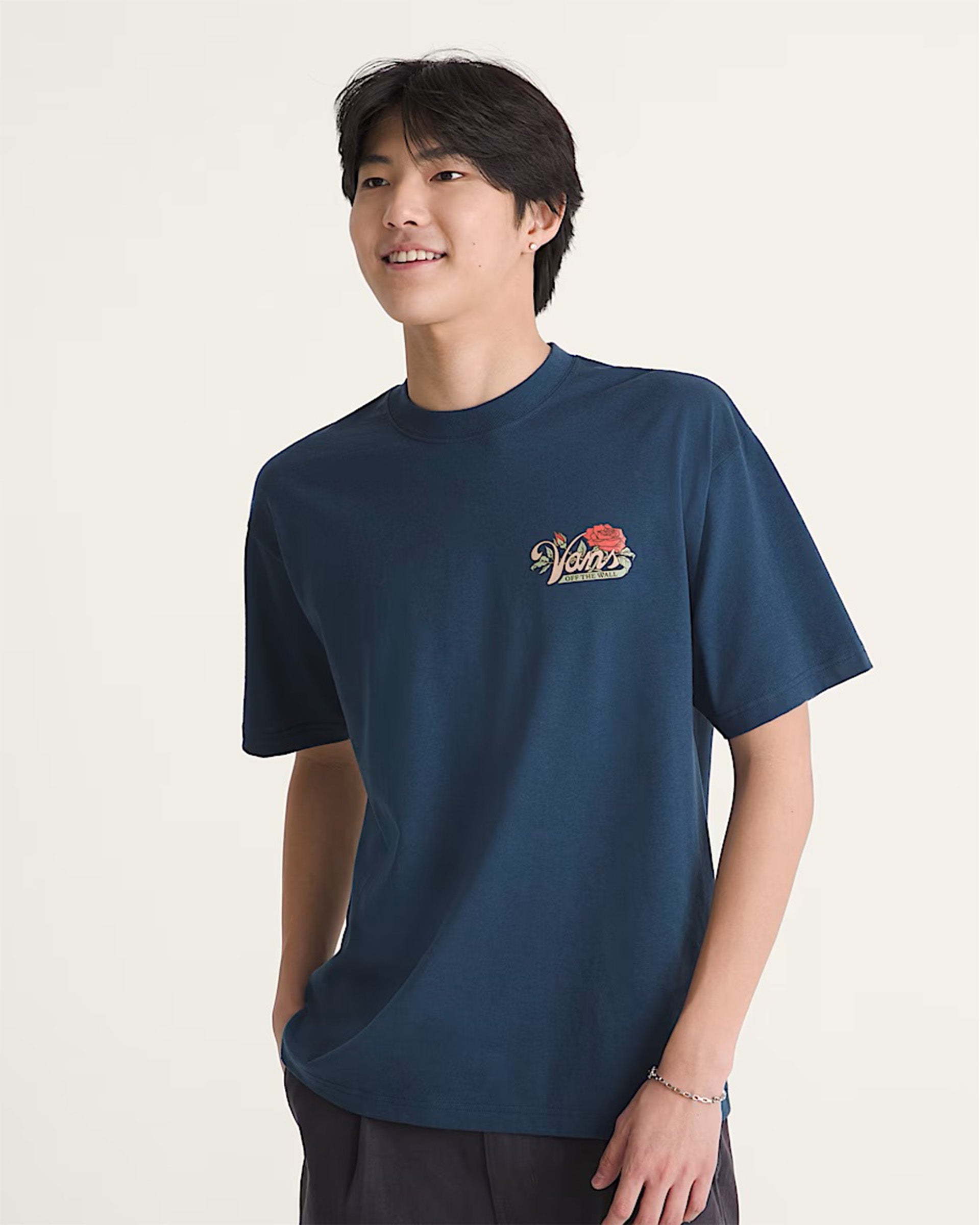 Vans Old Skool Bloom Short Sleeve T-Shirt - Dress Blues