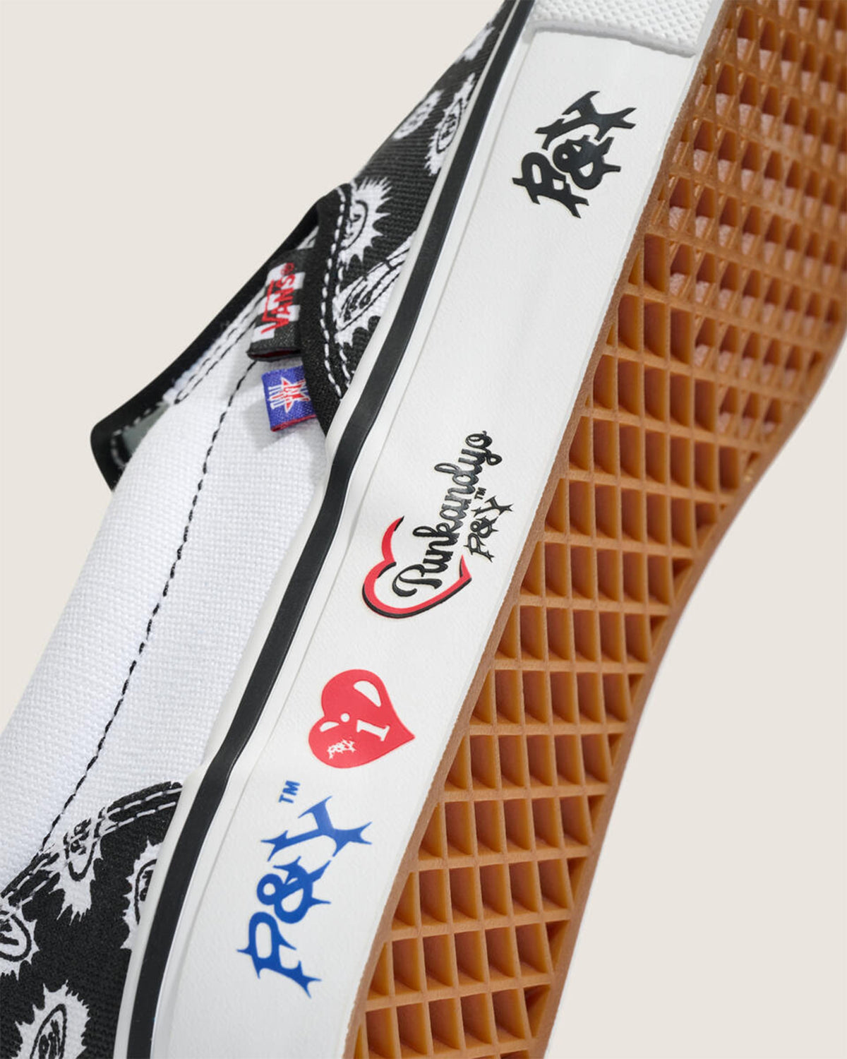 Vans x Punkandyo Skate Slip-On Shoes - Black/White