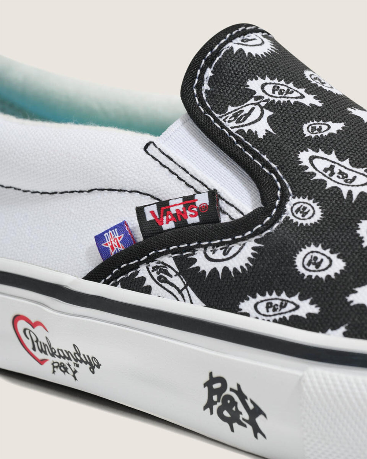 Vans x Punkandyo Skate Slip-On Shoes - Black/White