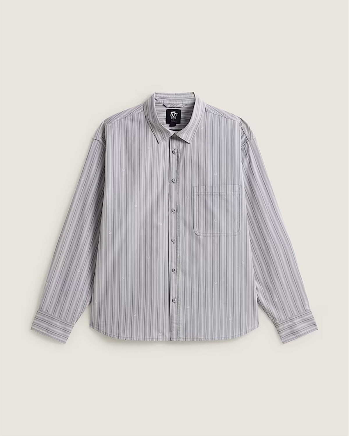 Vans x Rowan Striped Long Sleeve Shirt - Light Grey