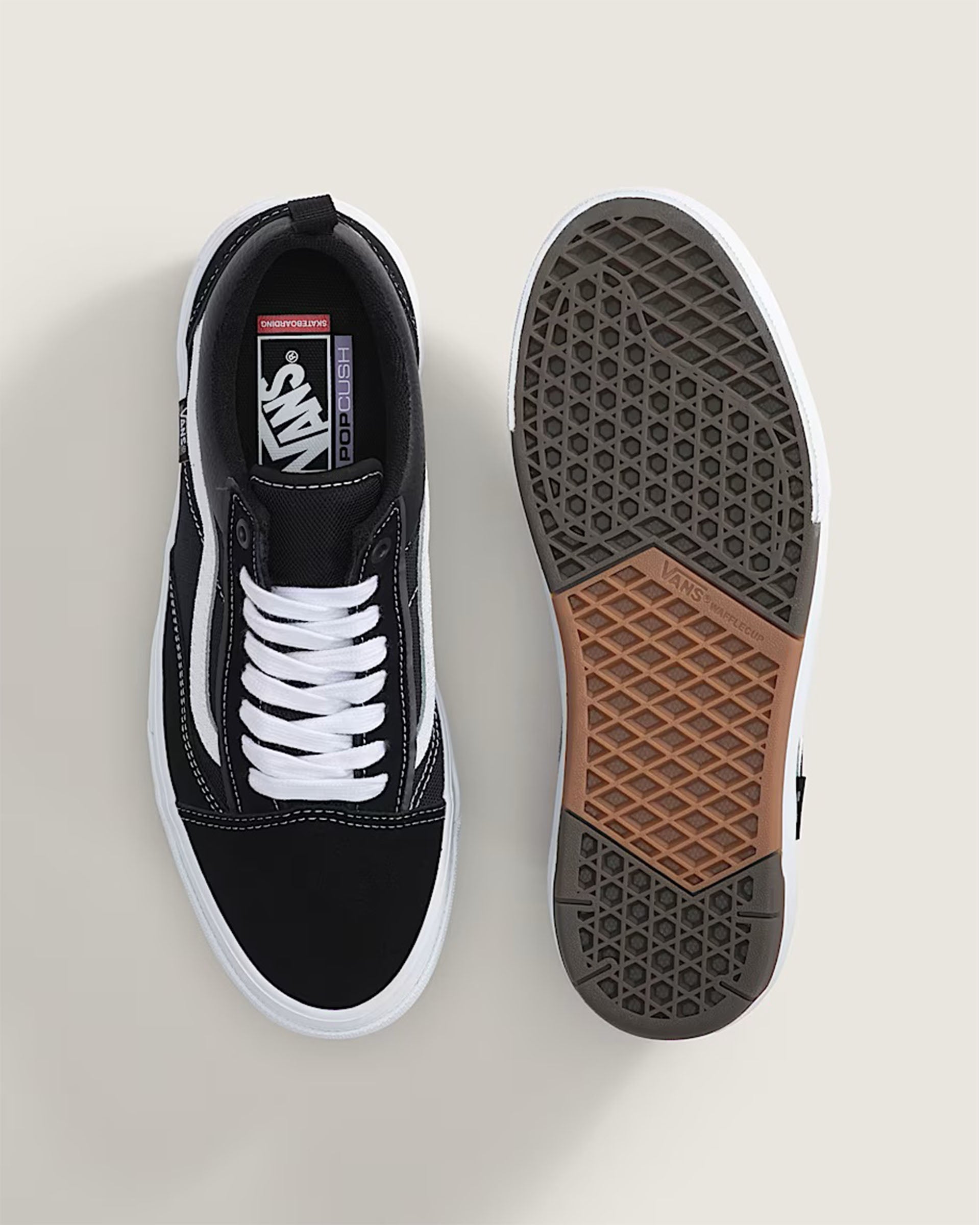 Vans Skate Old Skool Wafflecup Shoe - Black/White