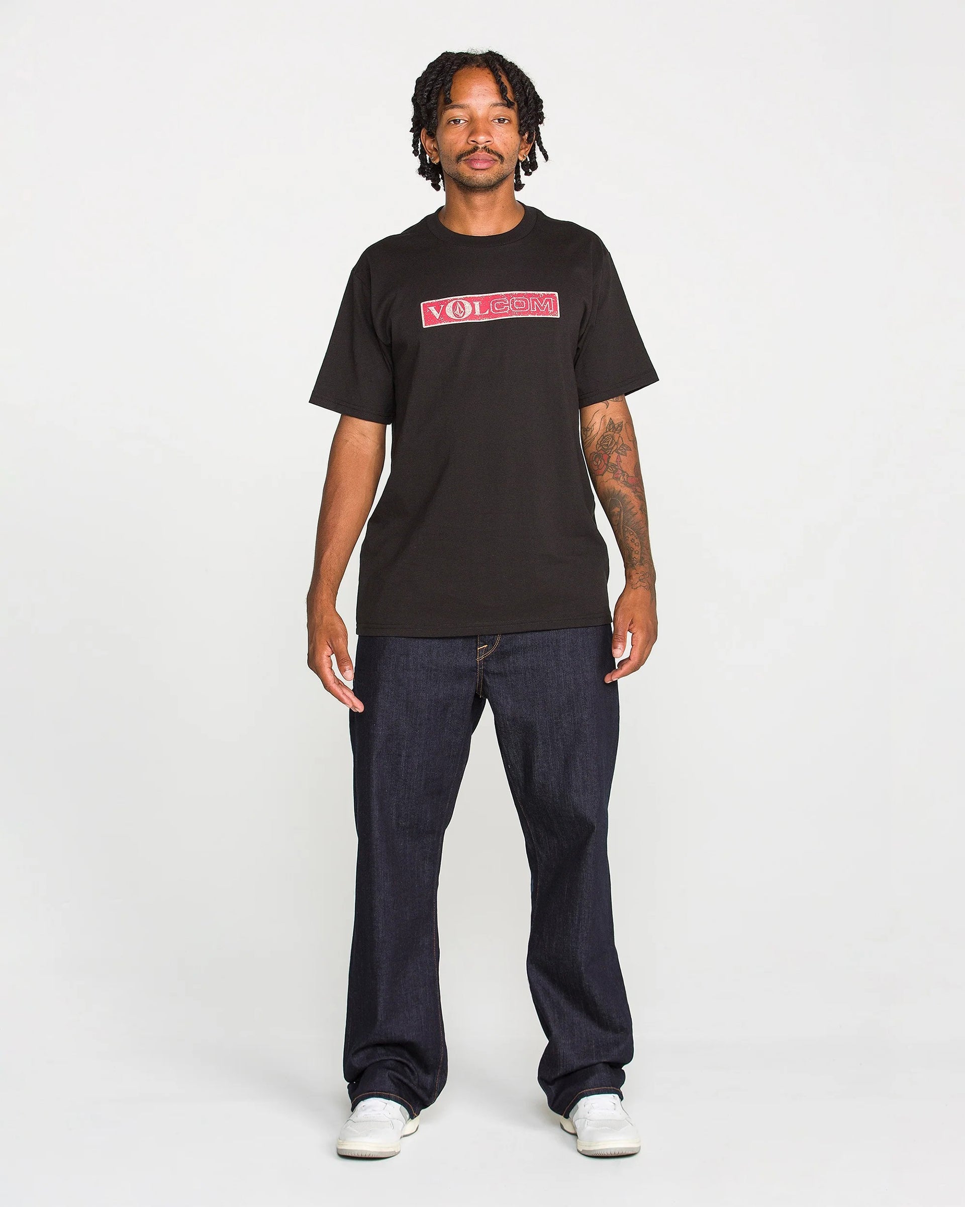 Volcom Dual Euro Short Sleeve T-Shirt - Black