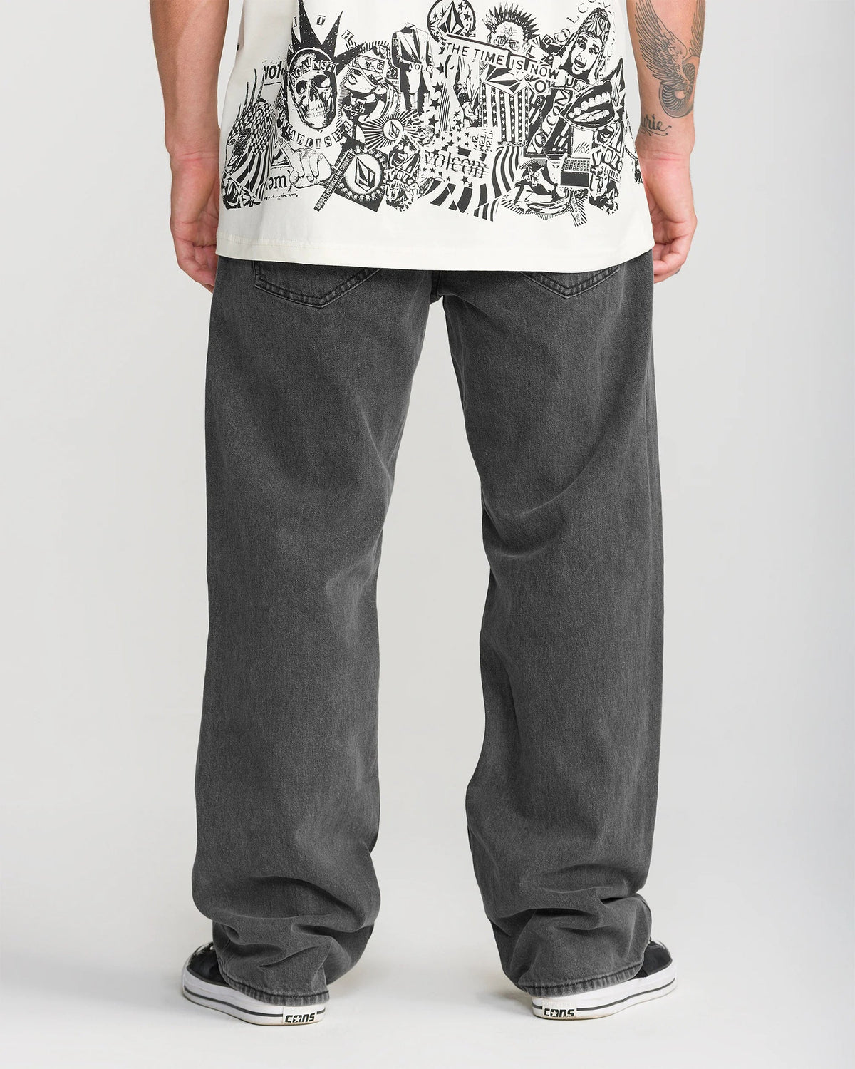 Volcom Pipe Dreams Denim Pants - Charcoal Black