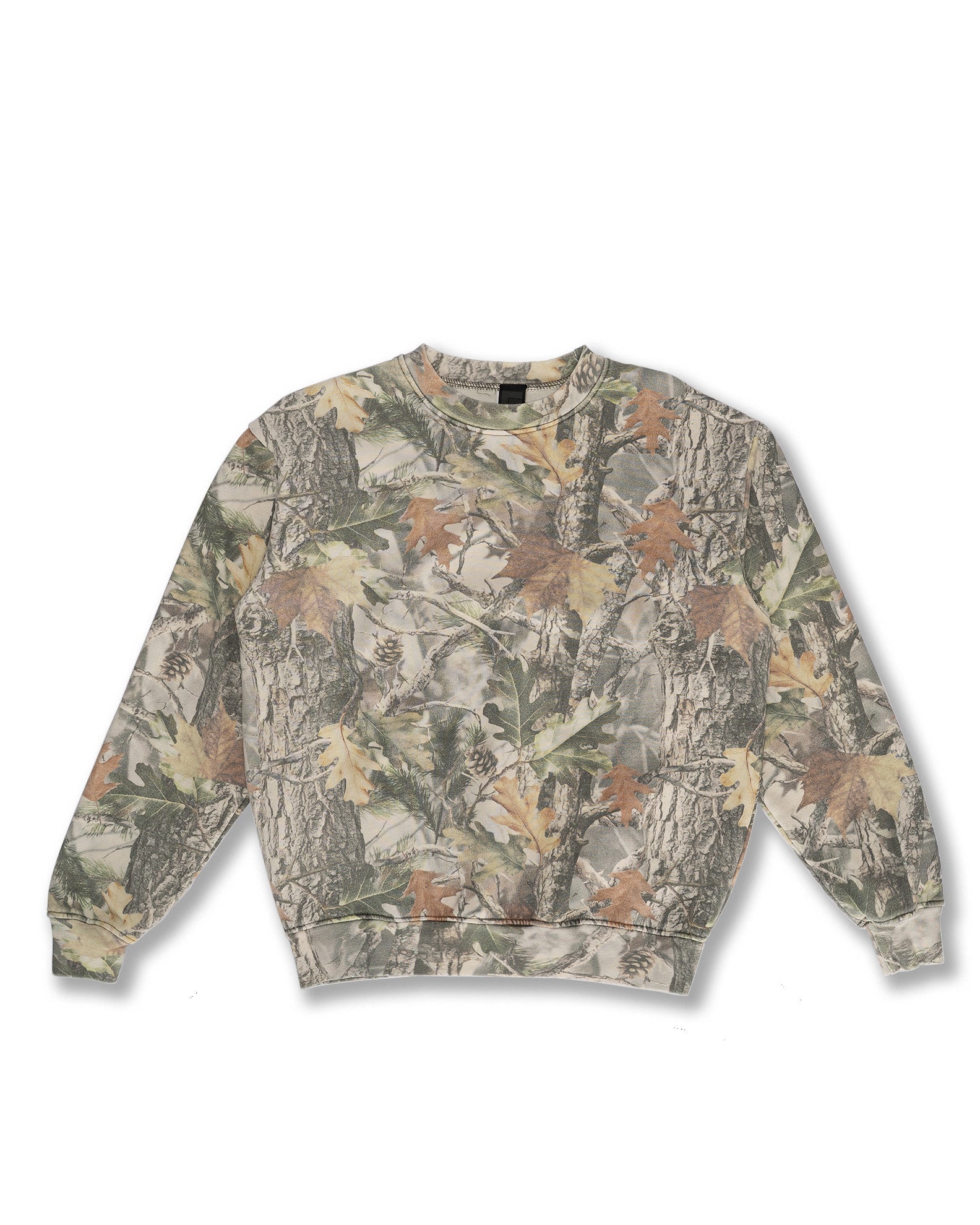 Garage Skate Shop Men's Weathered Wood Camo Crewneck Sweatshirt
