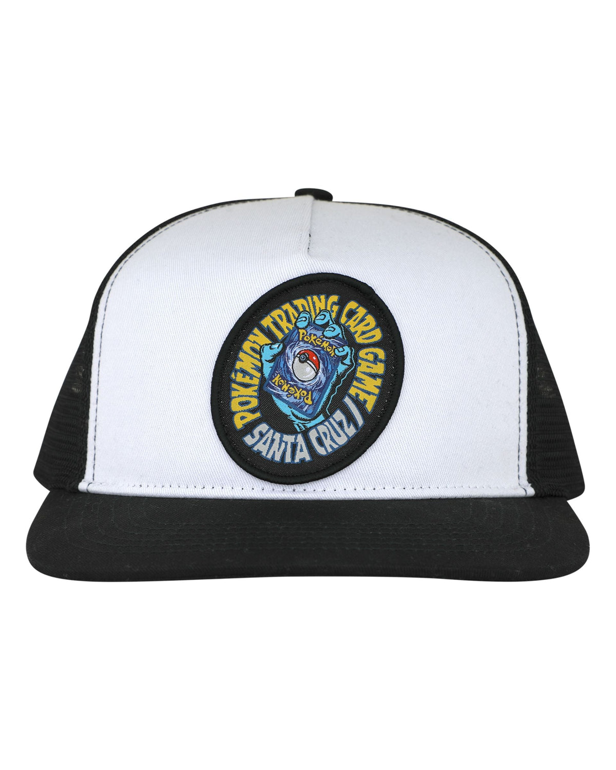 Santa Cruz Youth Pokémon TCG Hand Mesh Trucker Structured Hat - White/Black