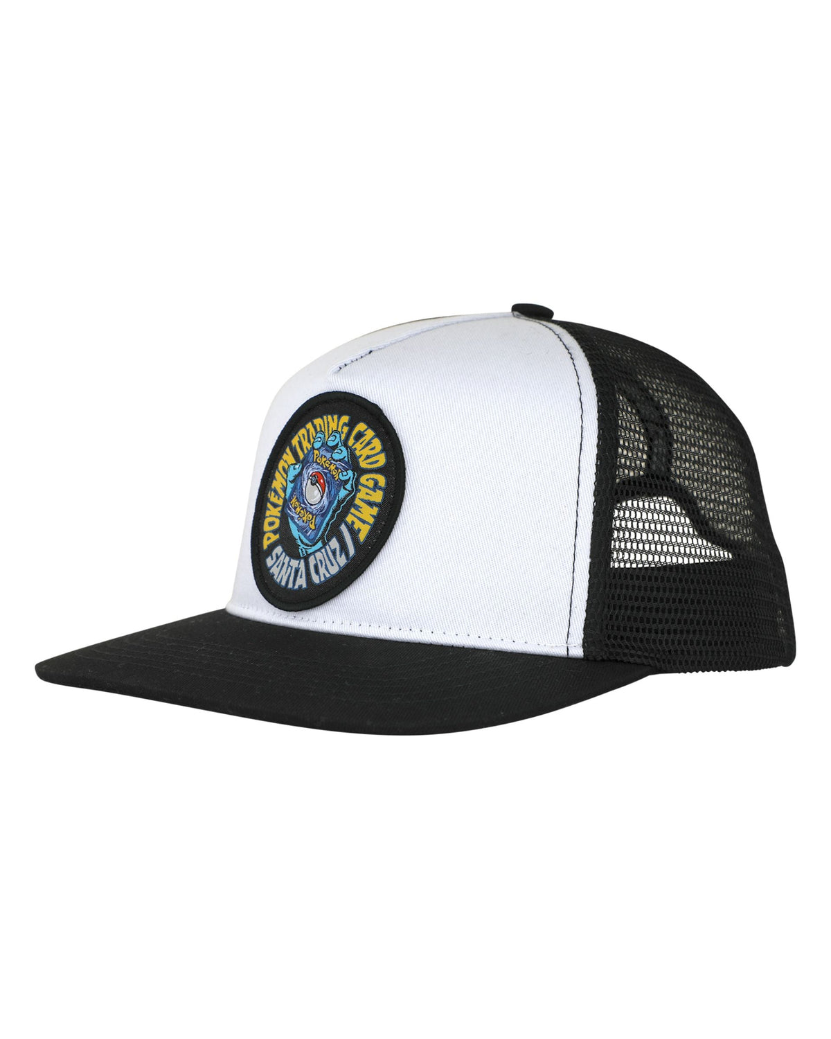 Santa Cruz Youth Pokémon TCG Hand Mesh Trucker Structured Hat - White/Black