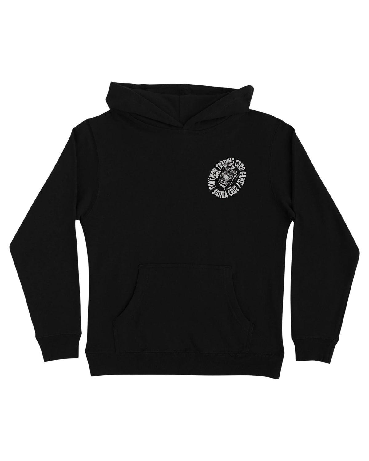 Santa Crux Youth Pokémon TCG Hand Pullover Hooded Midweight Sweatshirt - Black