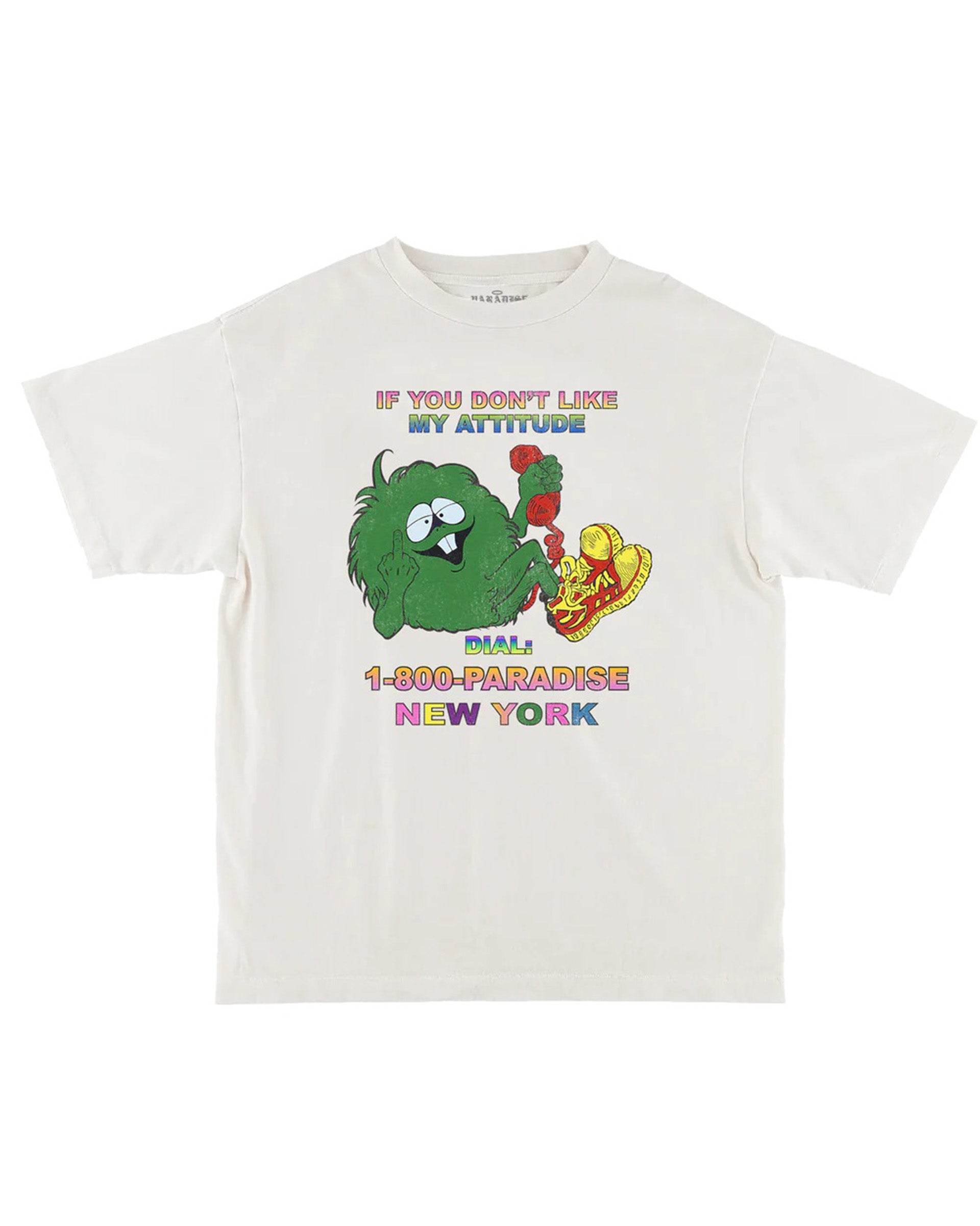 Attitude S/S T-Shirt - Off White – Garage Skateshop