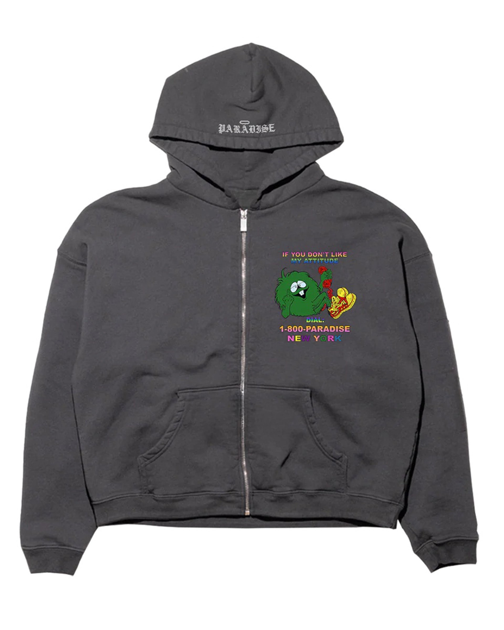 Paradise NYC Attitude Zip-Up Hoodie