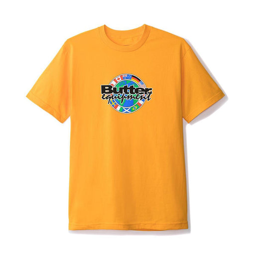 Butter Goods Mens Global Equipment S/S T-Shirt Gold