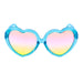Happy Hour Shades Heart on Sunglasses - Blue Sparkle Mai Tai