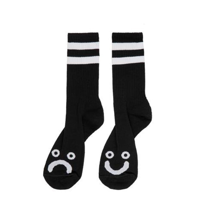 Polar Skate Co Happy Sad Socks Black