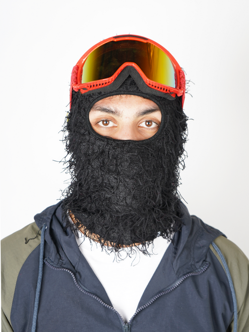 Garage Skateshop Jessie Fuzzy Balaclava Ski Mask- Black