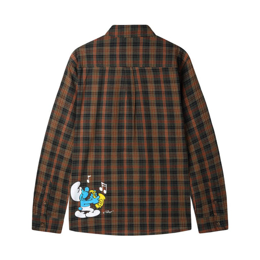 Dickies Skateboarding FLEX Long Sleeve Flannel Shirt - Green/Black Plaid  (NPG) - Attic Skate & Snow Shop