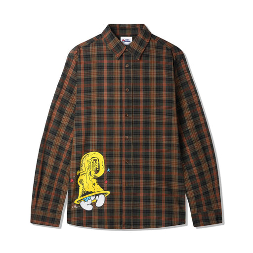 Dickies Skateboarding FLEX Long Sleeve Flannel Shirt - Green/Black Plaid  (NPG) - Attic Skate & Snow Shop