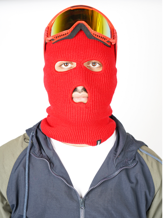Garage Skateshop Ian Knitted Balaclava Ski Mask- Red