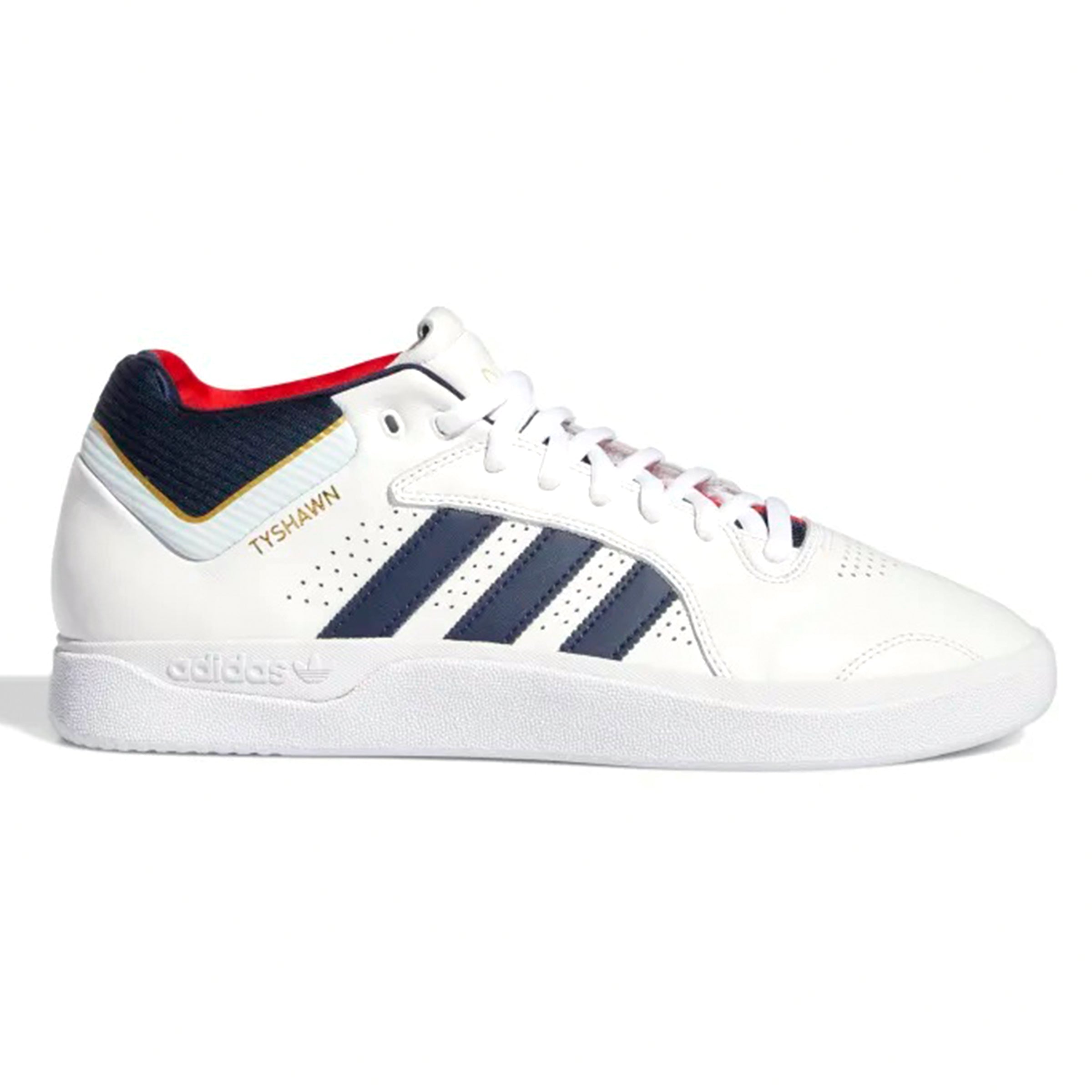 Adidas Tyshawn Jones Pro Shoe - Cloud White/Collegiate Navy/Gold Metallic